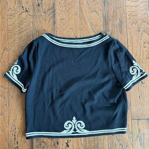 St. John cropped sweater.  Size large.